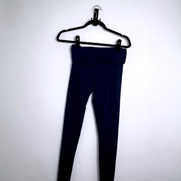PINK Victoria's Secret Navy Blue Foldover‎ Waist Leggings XS Regular Y2K - Picture 2 of 7